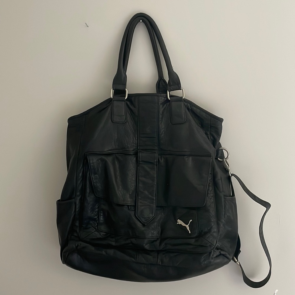 PUMA leather bag with handles and strap!